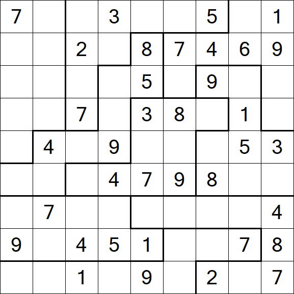 Jigsaw Sudoku - Mittel