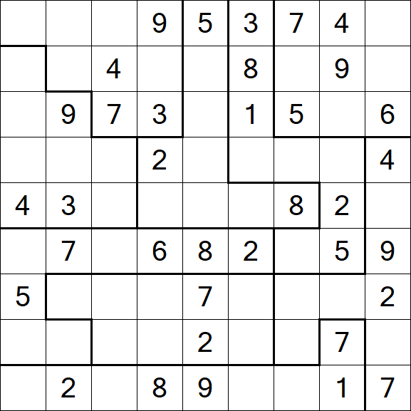 Jigsaw Sudoku - Mittel