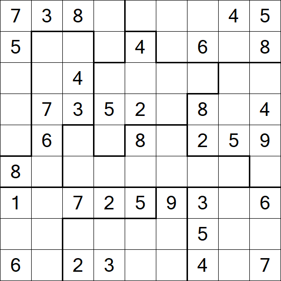 Jigsaw Sudoku - Medium