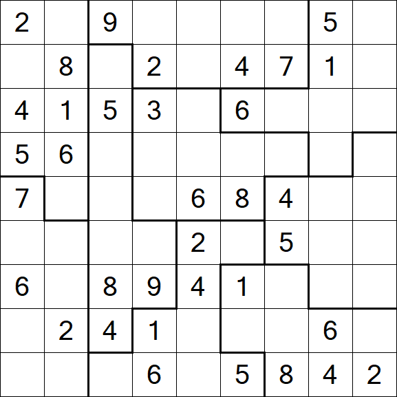 Jigsaw Sudoku - Mittel