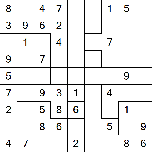 Jigsaw Sudoku - Mittel