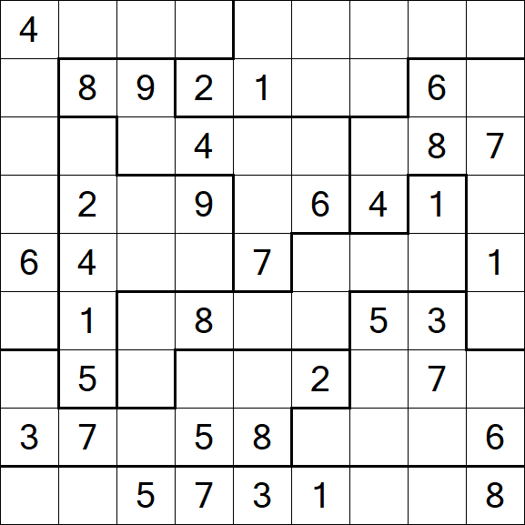 Jigsaw Sudoku - Mittel