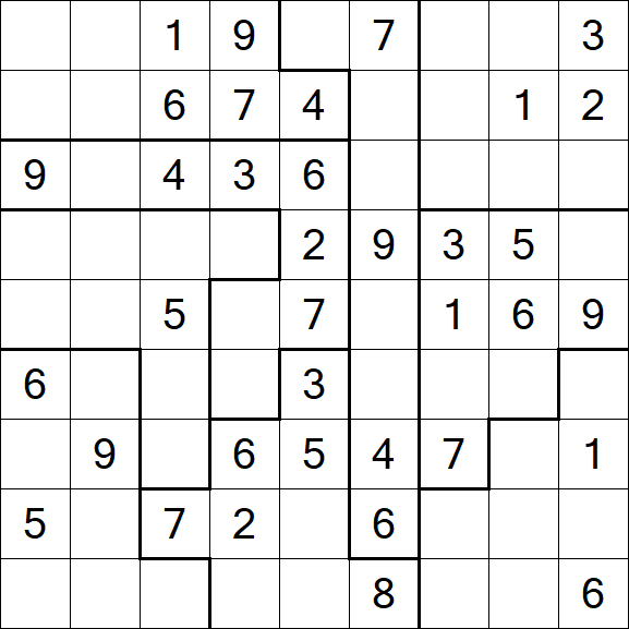Jigsaw Sudoku - Mittel