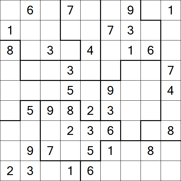 Jigsaw Sudoku - Mittel