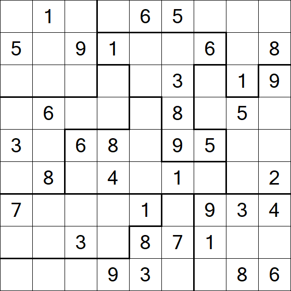 Jigsaw Sudoku - Mittel