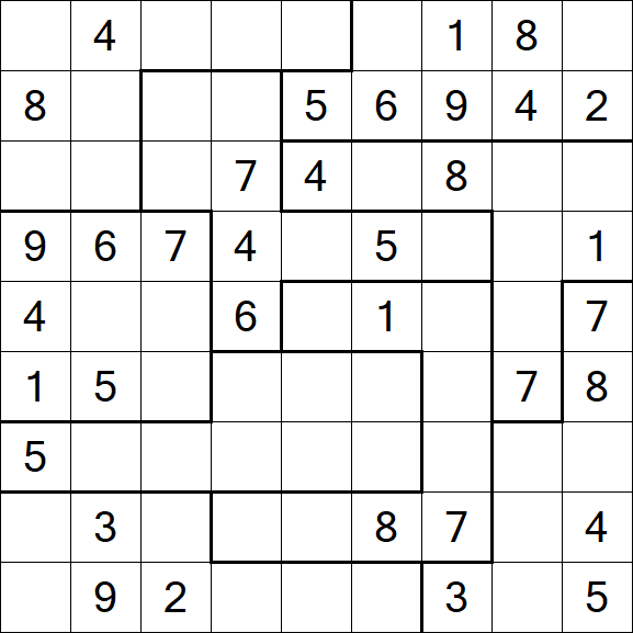 Jigsaw Sudoku - Mittel