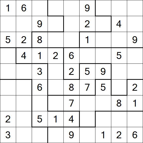 Jigsaw Sudoku - Mittel