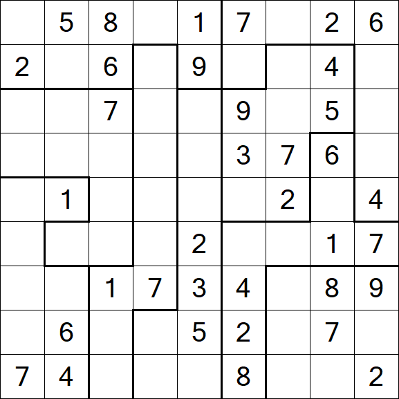 Jigsaw Sudoku - Mittel