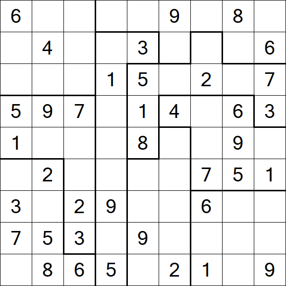 Jigsaw Sudoku - Mittel
