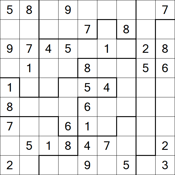 Jigsaw Sudoku - Mittel