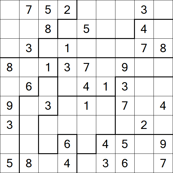 Jigsaw Sudoku - Mittel