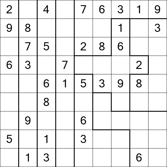 Jigsaw Sudoku - Mittel