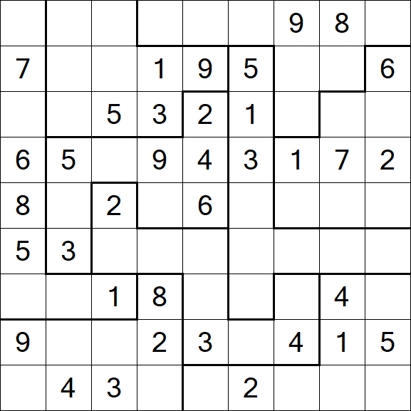 Jigsaw Sudoku - Mittel