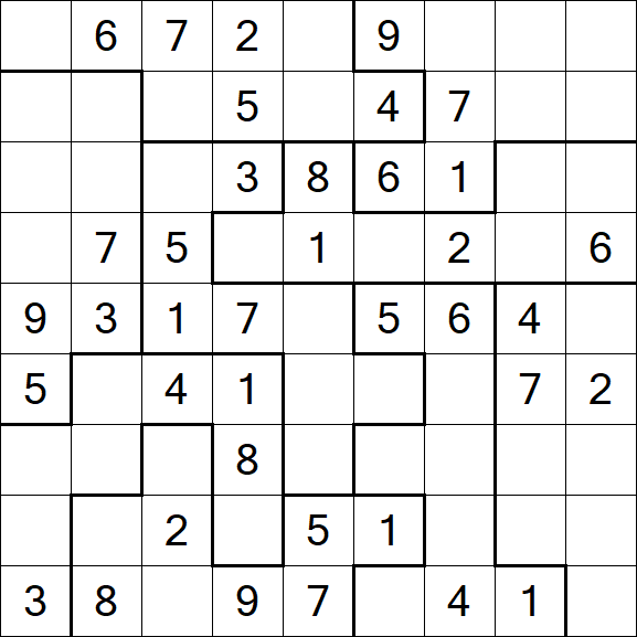 Jigsaw Sudoku - Mittel