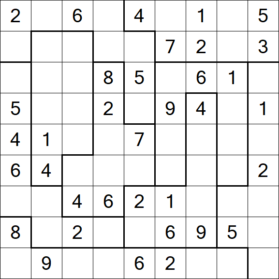 Jigsaw Sudoku - Medium
