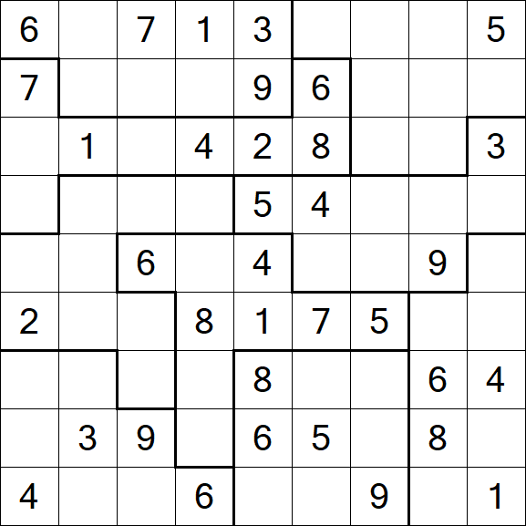 Jigsaw Sudoku - Mittel