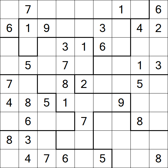 Jigsaw Sudoku - Mittel