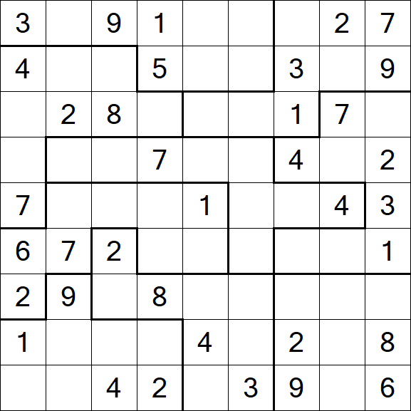 Jigsaw Sudoku - Mittel