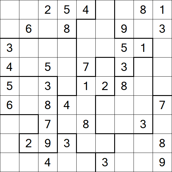 Jigsaw Sudoku - Mittel