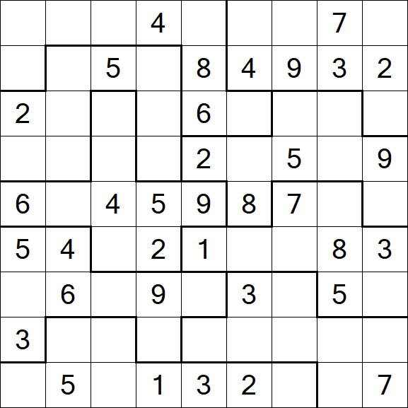 Jigsaw Sudoku - Mittel