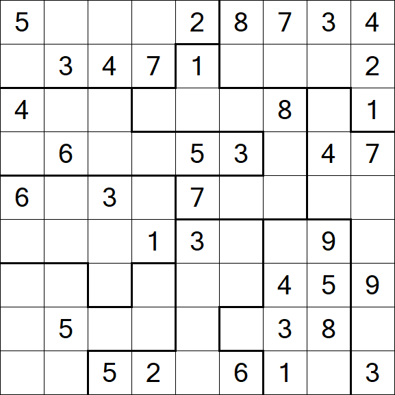 Jigsaw Sudoku - Mittel