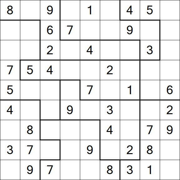 Jigsaw Sudoku - Médio