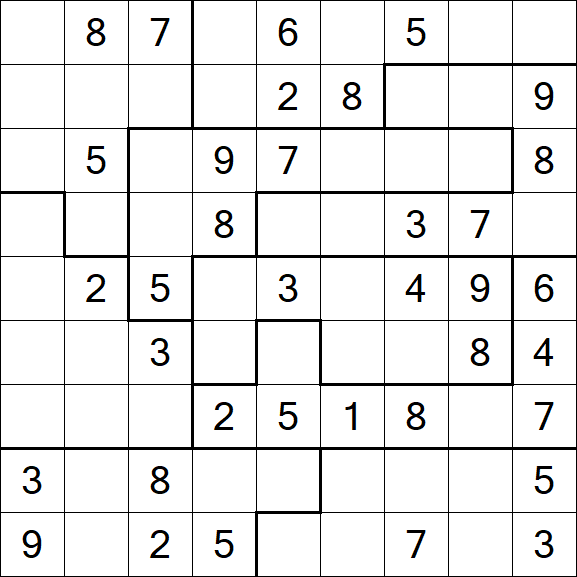 Jigsaw Sudoku - Mittel