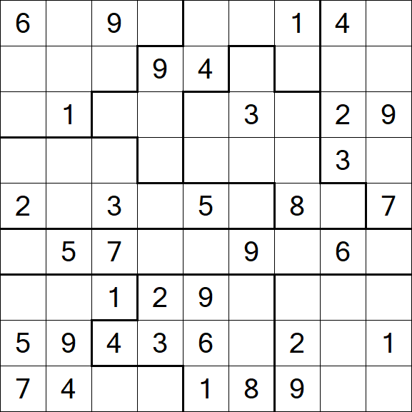 Jigsaw Sudoku - Médio