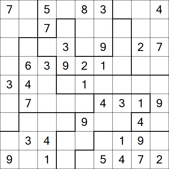 Jigsaw Sudoku - Medium