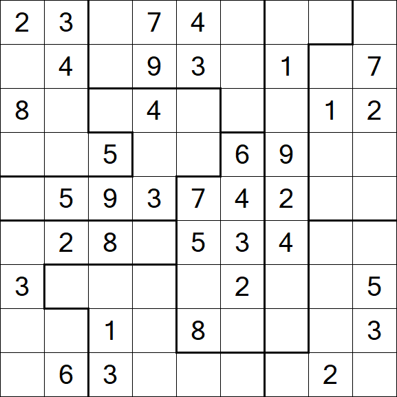 Jigsaw Sudoku - Mittel