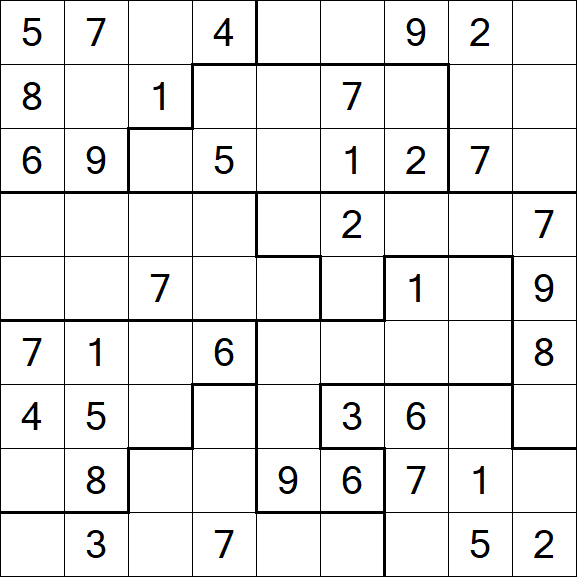 Jigsaw Sudoku - Mittel