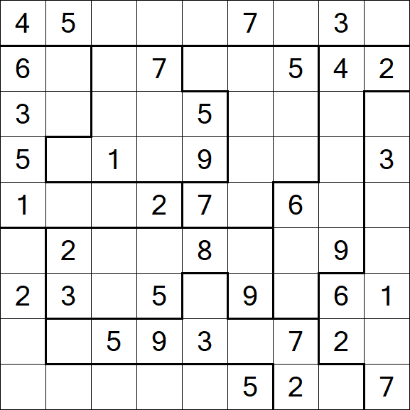Jigsaw Sudoku - Mittel