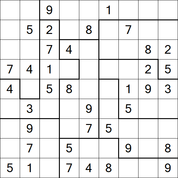 Jigsaw Sudoku - Medium