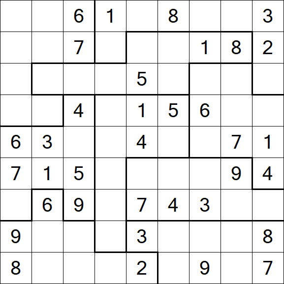 Jigsaw Sudoku - Mittel