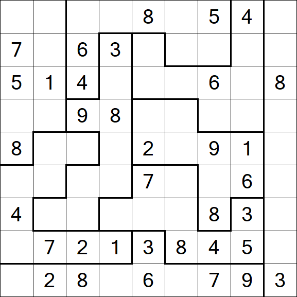 Jigsaw Sudoku - Mittel