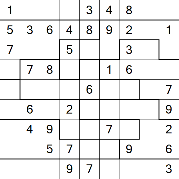 Jigsaw Sudoku - Mittel
