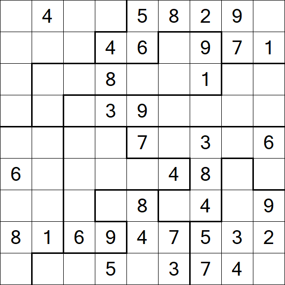 Jigsaw Sudoku - Mittel
