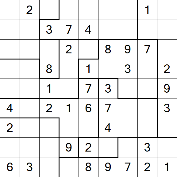 Jigsaw Sudoku - Mittel