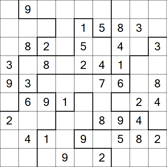 Jigsaw Sudoku - Medium