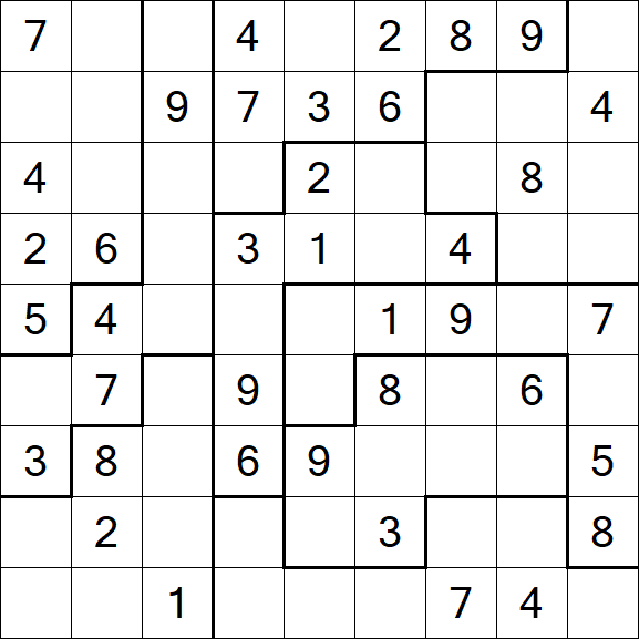 Jigsaw Sudoku - Mittel