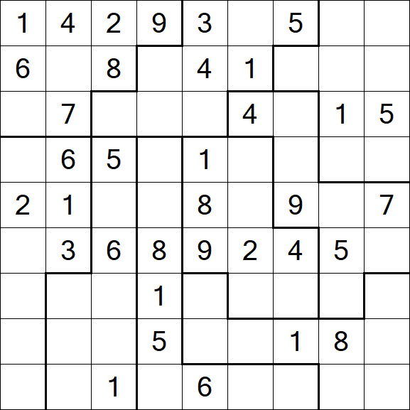 Jigsaw Sudoku - Mittel