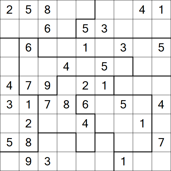 Jigsaw Sudoku - Mittel