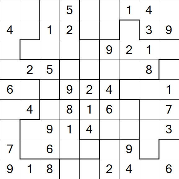 Jigsaw Sudoku - Mittel