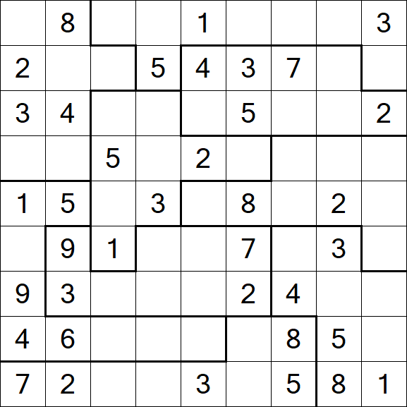 Jigsaw Sudoku - Mittel