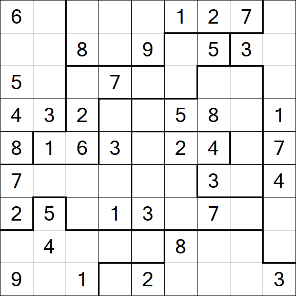 Jigsaw Sudoku - Medium