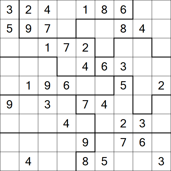 Jigsaw Sudoku - Medium
