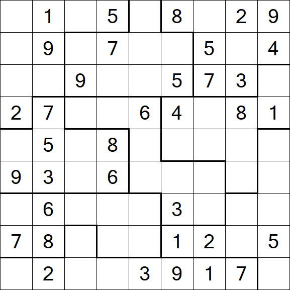 Jigsaw Sudoku - Medium