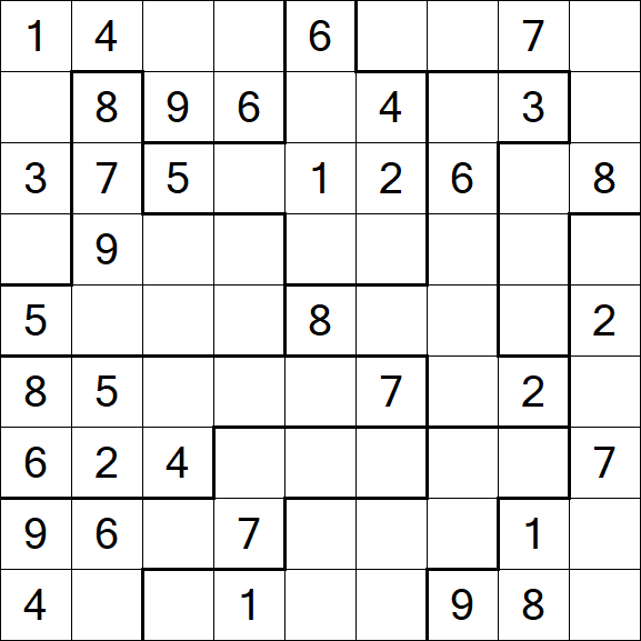 Jigsaw Sudoku - Medium
