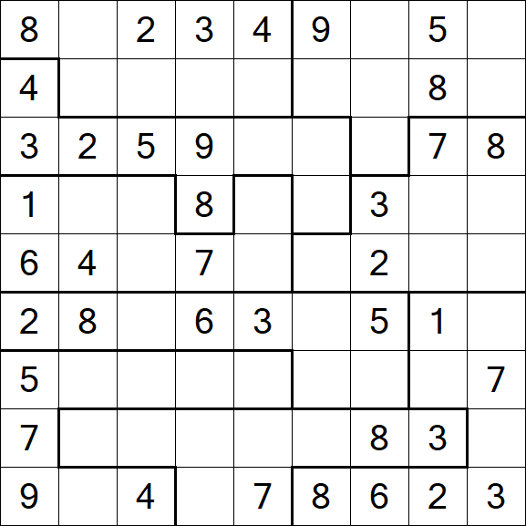 Jigsaw Sudoku - Medio