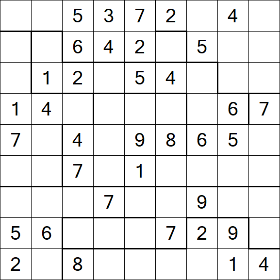 Jigsaw Sudoku - Medium